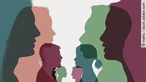 Menschen, Köpfe, bunt, divers, Vielfalt, Multikulti, Kulturen