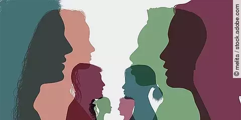 Menschen, Köpfe, bunt, divers, Vielfalt, Multikulti, Kulturen