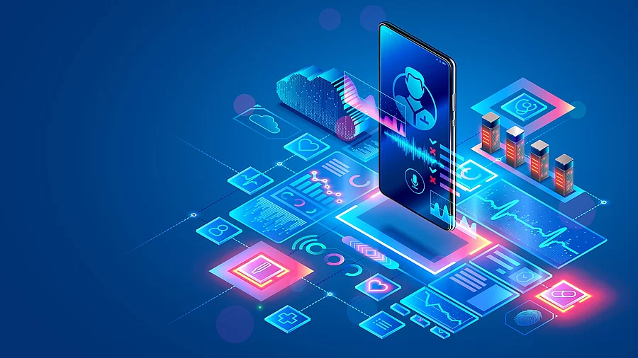 Smartphone im telemedizinischen Kontext, Illustration