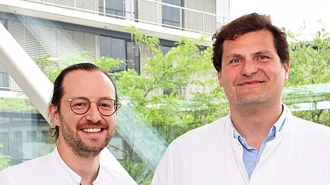 Porträtfoto: Dr. Philipp Mourikis und Prof. Amin Polzin