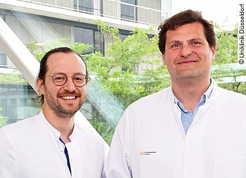 Porträtfoto: Dr. Philipp Mourikis und Prof. Amin Polzin