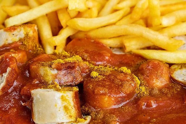 Currywurst, Pommes frites