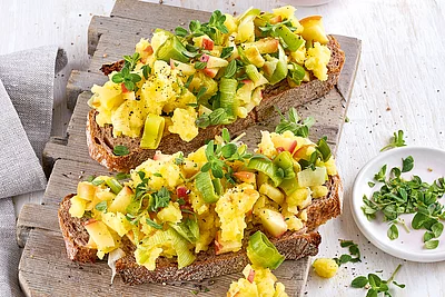 Apfel-Lauch-Brot mit Majoran