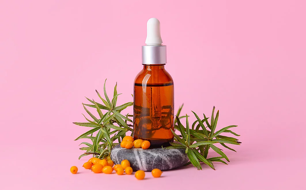 Sanddornöl in Fläschchen