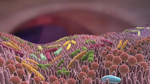 Grafische Darstellung der Darmflora.