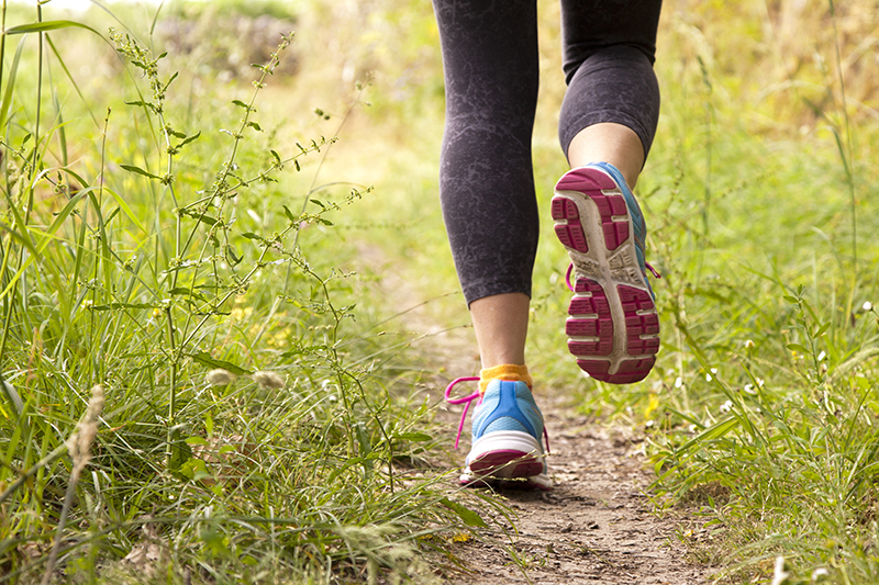 runner training outdoors