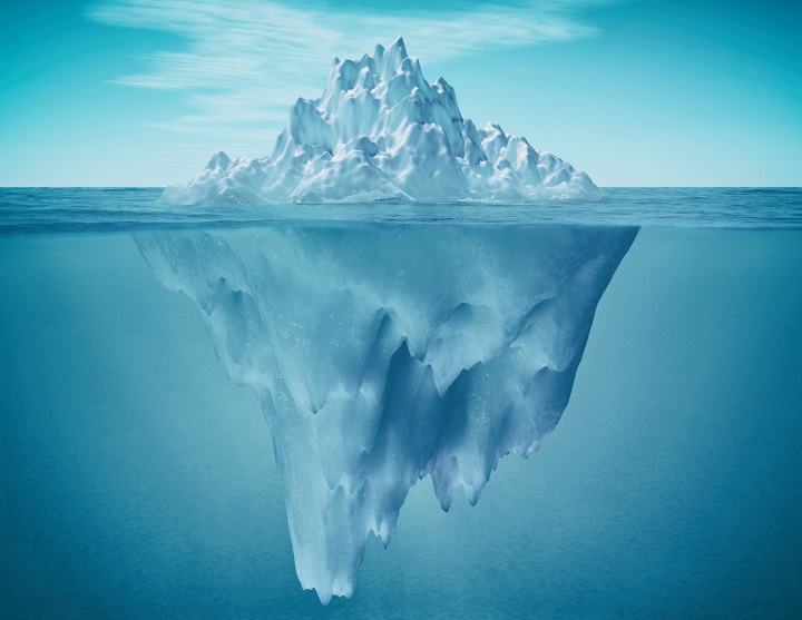 Underwater view of iceberg Eisberg, Meer, Himmel, unter Wasser