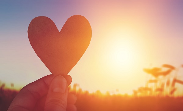 Liebe; Herz in der Sonne, postive Gefühle